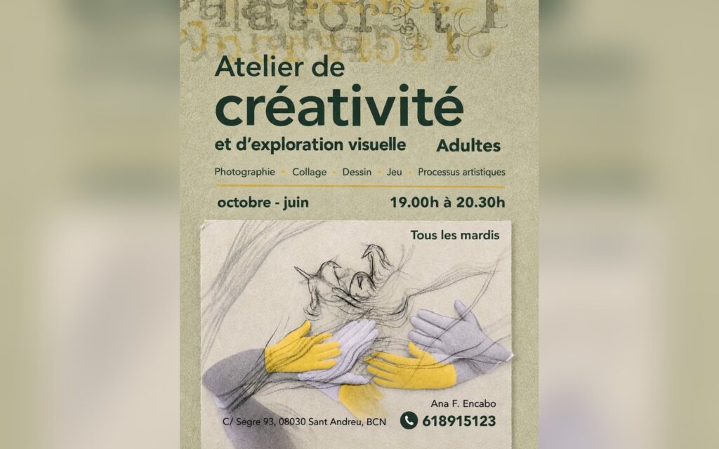 Ana F. Encabo, ateliers d’art en français à Sant Andreu