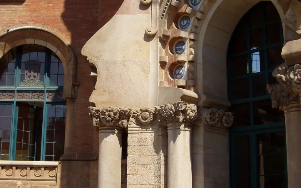 Facade de l hopital de la Santa Creu i Sant Pau a Barcelone