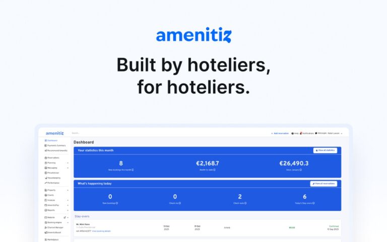 Amenitiz, logiciel pour hôtels indépendants