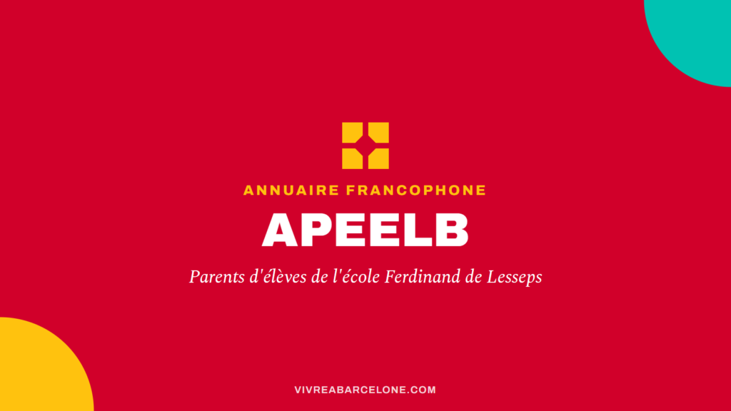 Carte de l'annuaire francophone de Vivre à Barcelone pour l'APEELB, association de parents d'élèves