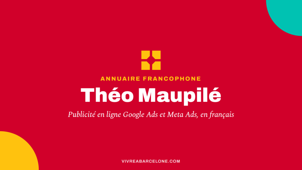 Carte de l'annuaire francophone de Vivre à Barcelone pour Théo Maupilé, consultant en publicité en ligne